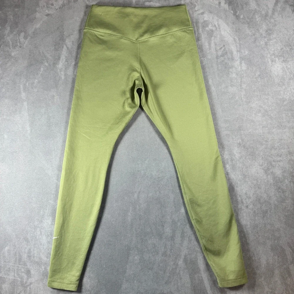 Nike Therma-FIT Women Medium Green Training Leggings Athletic Pants